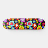 Retro spring hippie flower power persoonlijk skateboard (Horizontaal)