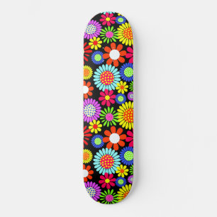 Retro spring hippie flower power persoonlijk skateboard