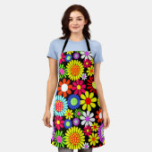 Retro spring hippie flower power schort (Gedragen)