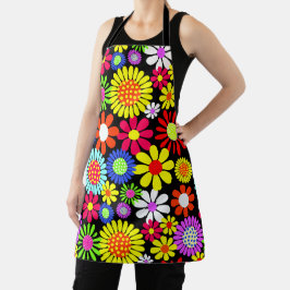 Retro spring hippie flower power schort