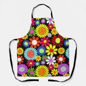 Retro spring hippie flower power schort (Voorkant)