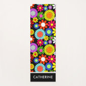 Retro spring hippie flower power Yoga Mat (Voorkant)