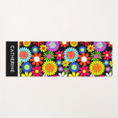 Retro spring hippie flower power Yoga Mat (Voorkant (horizontaal))