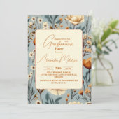 Retro Spring Wildflower Afstuderen Kaart (Staand voorkant)