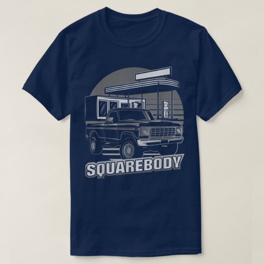 Retro Square Body Truck Squarebody  Klassiek T-shirt (Design voorkant)
