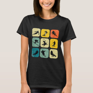 Retro Square Wintersport Ski Nordic Combinatie A T-shirt