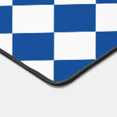 Retro Squares Blauw en Wit Retro Bureaumat (Hoek)