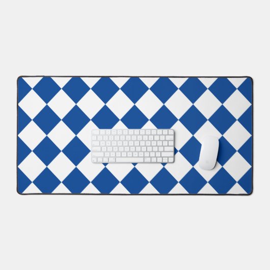 Retro Squares Blauw en Wit Retro Bureaumat (Keyboard & Muis)