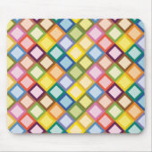 Retro Squares Bright Mousepad Muismat (Voorkant)