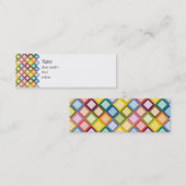 Retro Squares Bright Skinny Visitekaartje (Voorkant / Achterkant)