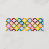 Retro Squares Bright Skinny Visitekaartje (Achterkant)