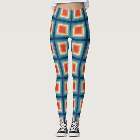 Retro Squares Broekje Leggings (Voorkant)