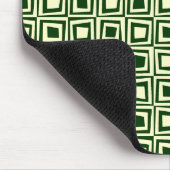 Retro Squares - Cream on Dark Green Muismat (Hoek)