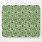 Retro Squares - Cream on Dark Green Muismat (Voorkant)