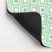 Retro Squares - Faded groen op wit Muismat (Hoek)