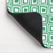 Retro Squares - Kentucky Green op White Muismat (Hoek)