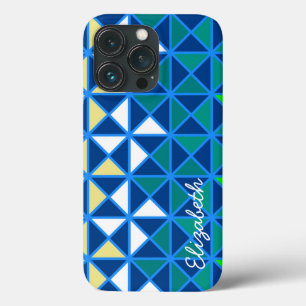 Retro Squares Modern Geometric Pattern Case-Mate iPhone Case