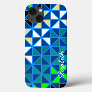 Retro Squares Modern Geometric Pattern Case-Mate iPhone Case