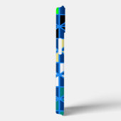 Retro Squares Modern Geometric Pattern Case-Mate iPhone Case (Achterkant / Rechts)