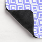 Retro Squares - Pastel Blue op White Muismat (Hoek)