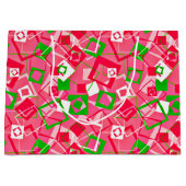 Retro Squares Patroon Groot Cadeauzakje (Voorkant)