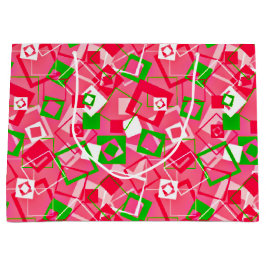Retro Squares Patroon Groot Cadeauzakje