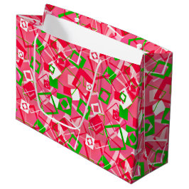 Retro Squares Patroon Groot Cadeauzakje