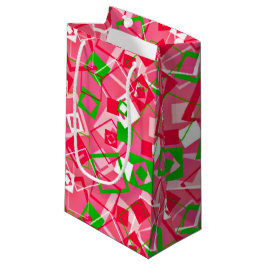 Retro Squares Patroon Klein Cadeauzakje