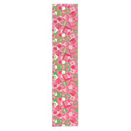 Retro Squares Patroon Korte Tafelloper