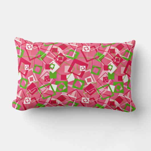 Retro Squares Patroon Kussen (Voorkant)