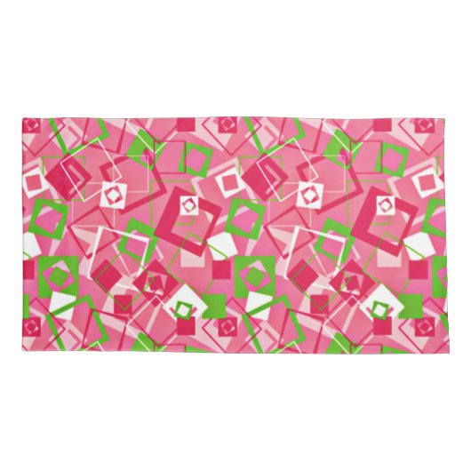 Retro Squares Patroon Kussensloop (Achterkant)