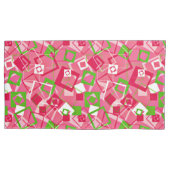 Retro Squares Patroon Kussensloop (Voorkant)