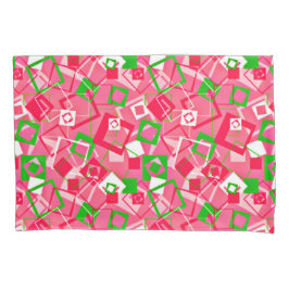 Retro Squares Patroon Kussensloop