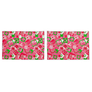 Retro Squares Patroon Kussensloop