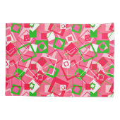 Retro Squares Patroon Kussensloop (Achterkant-Links)