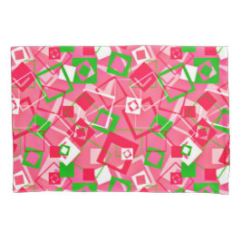 Retro Squares Patroon Kussensloop