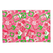 Retro Squares Patroon Kussensloop (Voorkant-Rechts)