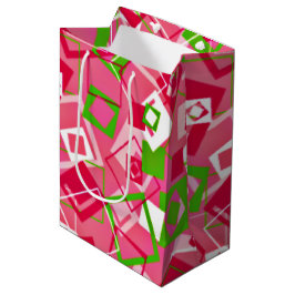 Retro Squares Patroon Medium Cadeauzakje