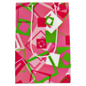 Retro Squares Patroon Medium Cadeauzakje (Achterkant)