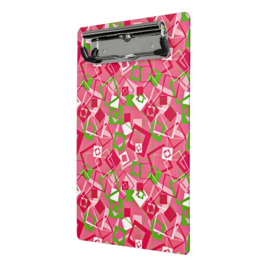 Retro Squares Patroon Mini Klembord (Angled2)