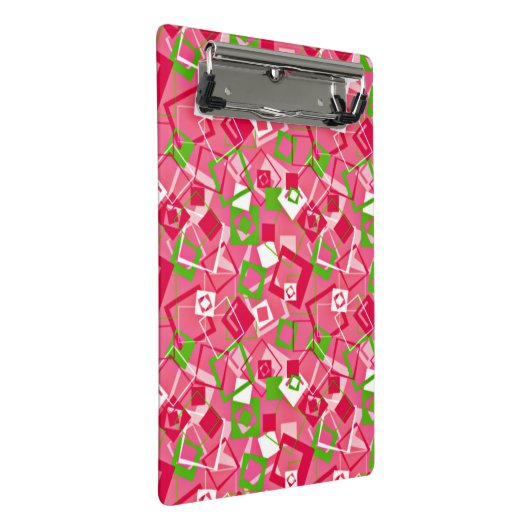 Retro Squares Patroon Mini Klembord (Schuin)