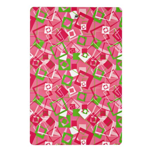 Retro Squares Patroon Mini Klembord (Achterkant)