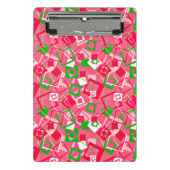 Retro Squares Patroon Mini Klembord (Voorkant)