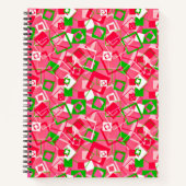 Retro Squares Patroon Notitieboek (Voorkant)