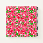 Retro Squares Patroon Notitieboek (Achterkant)