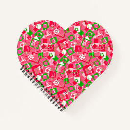 Retro Squares Patroon Notitieboek