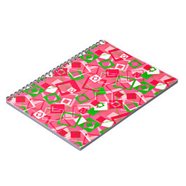 Retro Squares Patroon Notitieboek