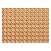 Retro Squares Patroon - Rood, bruin en Oranje Tafelkleed (Voorkant (Horizontaal))