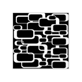 Retro Squares Patroon Rubberstempel (Afrduk)