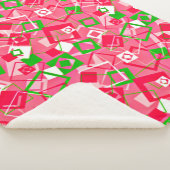 Retro Squares Patroon Sherpa Deken (3/4)